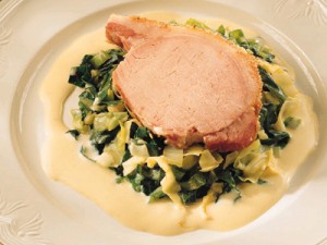 Traditional Bacon and Cabbage with Mustard Sauce